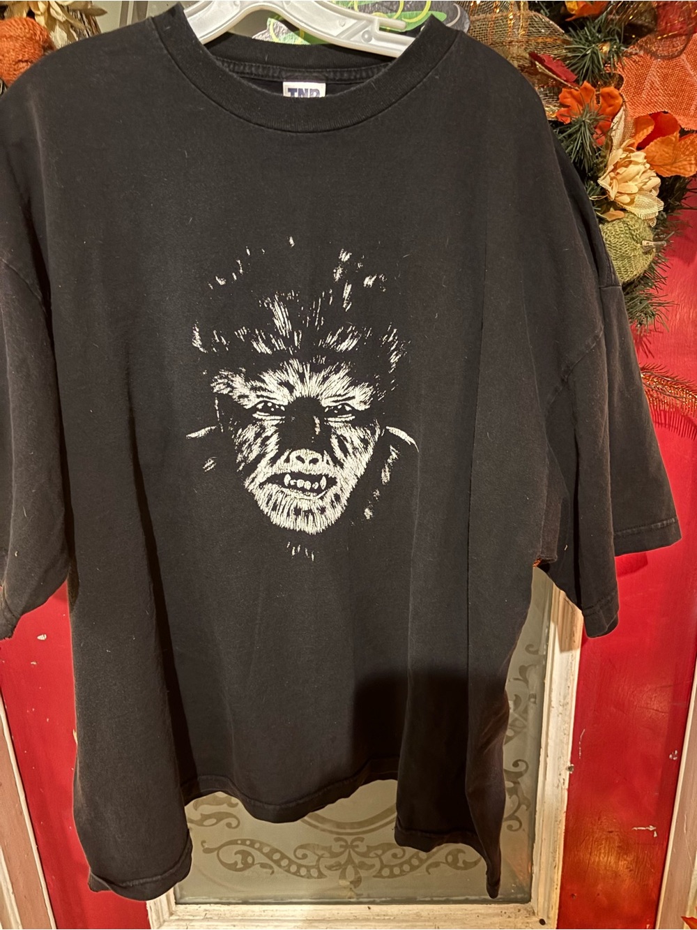 Black Graphic vintage horror Werewolf Short-Sleeve T-Shirt